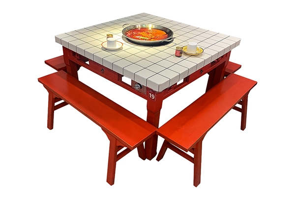 貴州市井真瓷磚火鍋桌 青石板火鍋桌